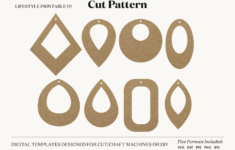 Earrings Template Cut File Grafik Von Lifestyle Craft Co Creative Fabrica