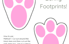 Easter Bunny Footprint Stencil Template