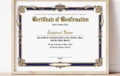 Editable Confirmation Certificate Template Printable Etsy de