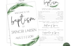 EDITABLE LDS Baptism Program Template Printable Baptism Etsy