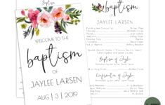 EDITABLE LDS Baptism Program Template Printable Baptism Etsy de