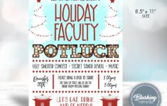 EDITABLE Potluck Invitation Christmas Flyer Thanksgiving Etsy de