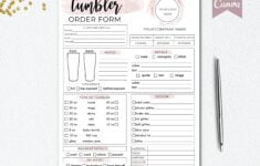 Editable Tumbler Order Form Template Custom Tumbler Form Etsy de