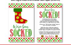 EDITABLE We ve Been Socked Sign You ve Been Elfed Etsy