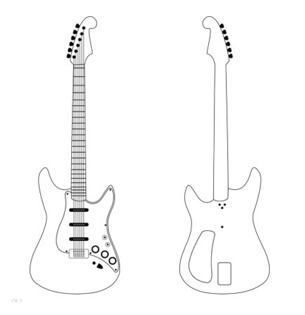 Guitar Template Printable