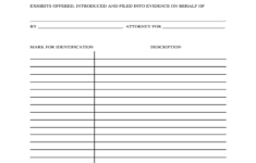 Evidence List Template Fill Online Printable Fillable Blank PdfFiller