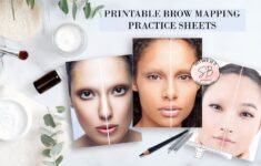 Eyebrow Mapping Practice Sheets Microblading Pattern Etsy sterreich