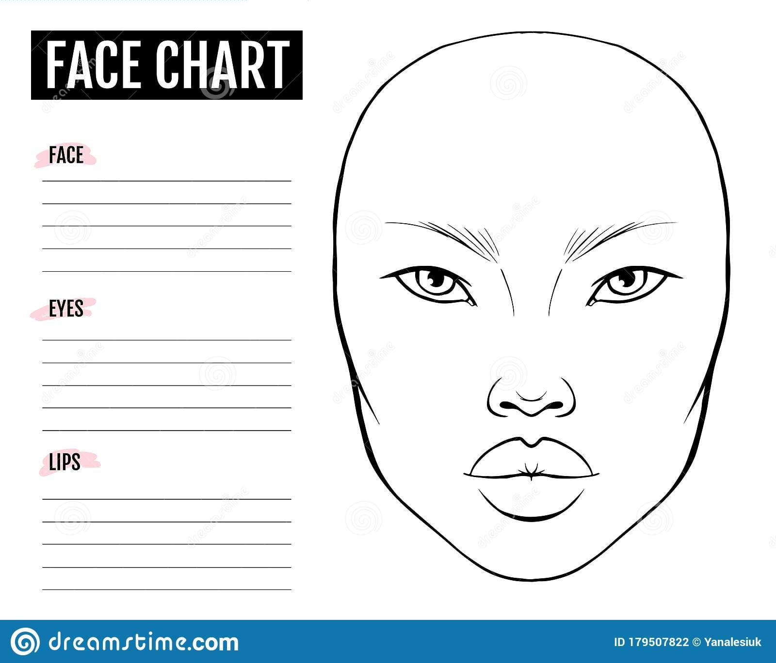 Makeup Face Template Printable Pdf Free Printable