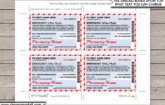 Fake Walgreens Prescription Christmas Chill Pill Labels Template Gag Gift