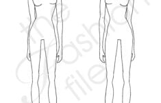 Fashion ILLUSTRATION CROQUIS TEMPLATE Printable Pdf Ai Etsy de