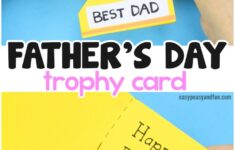 Father s Day Trophy Card With Printable Trophy Template Easy Peasy And Fun