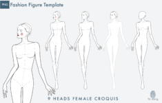 Female Fashion Figure Croqui Templates Graphic By Torang Artwork Creative Fabrica