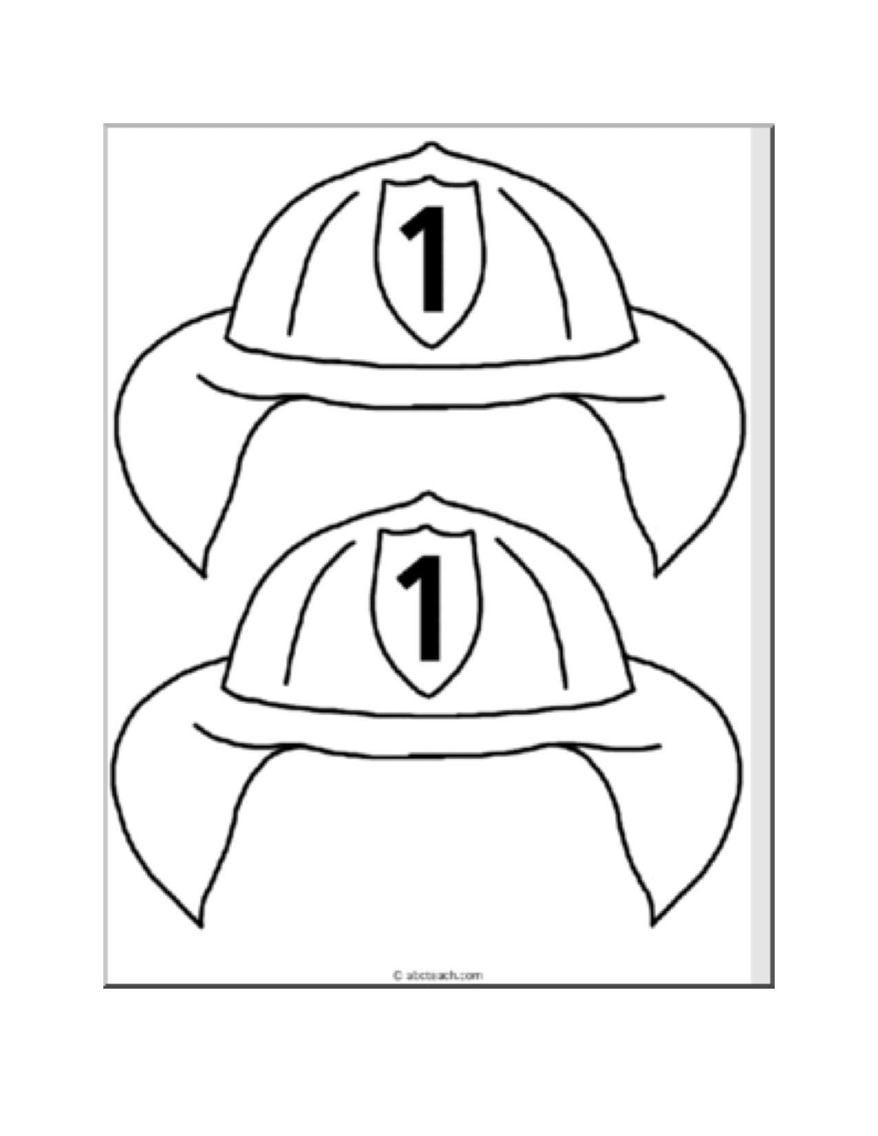 Firefighter Hat Template Preschool Clip Art Library Free Printable
