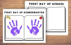 First Day Of School Handprint Art Hand Print Craft Etsy de