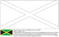 Flag Of Jamaica Coloring Page Free Printable Coloring Pages