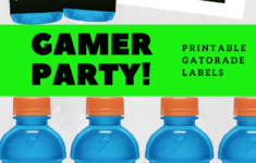 Fortnite Gamer 12 Oz Gatorade Video Game Party Labels Gamers Party Ideas Teepee Party Party Labels