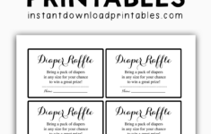 Free Baby Shower Black And White Printables Instant Download Diaper Raffle Tickets Instant Download Printables