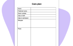 Free Care Plan Template UK Word Florence Flex