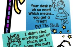 FREE Clean Desk Fairy Printable Notes Awards Teacher Desk Organization Desk Fairy 3rd Grade Classroom