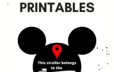 Free DIY Disney Stroller Tag Printables 5 Suitcases Disney Stroller Disney Stroller Tags Strollers At Disney World
