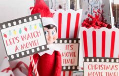 Free Elf On The Shelf DIY Props For A Christmas Movie Night