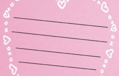 Free Heart Shaped Valentine s Day Lined Paper Template