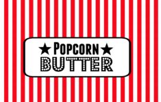 FREE Movie Night Popcorn Bar Printables