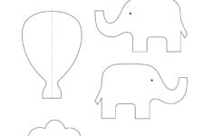 Free Pinwheel And Baby Mobile Templates Elephant Template Diy Baby Stuff Free Applique Patterns