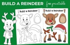 Free Printable Build A Reindeer Activity Mrs Merry