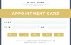 Free Printable Customizable Appointment Card Templates Canva