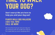 Free Printable Customizable Dog Walker Flyer Templates Canva