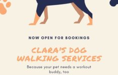 Free Printable Customizable Dog Walker Flyer Templates Canva