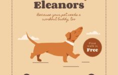 Free Printable Customizable Dog Walker Flyer Templates Canva