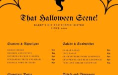 Free Printable Customizable Halloween Menu Templates Canva