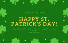 Free Printable Customizable St Patrick s Day Card Templates Canva