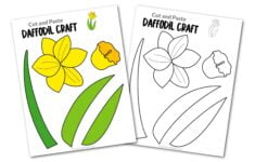 Free Printable Daffodil Craft Template Simple Mom Project