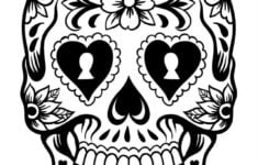 Free Printable Day Of The Dead Coloring Pages Best Coloring Pages For Kids Skull Coloring Pages Sugar Skull Stencil Skull Stencil