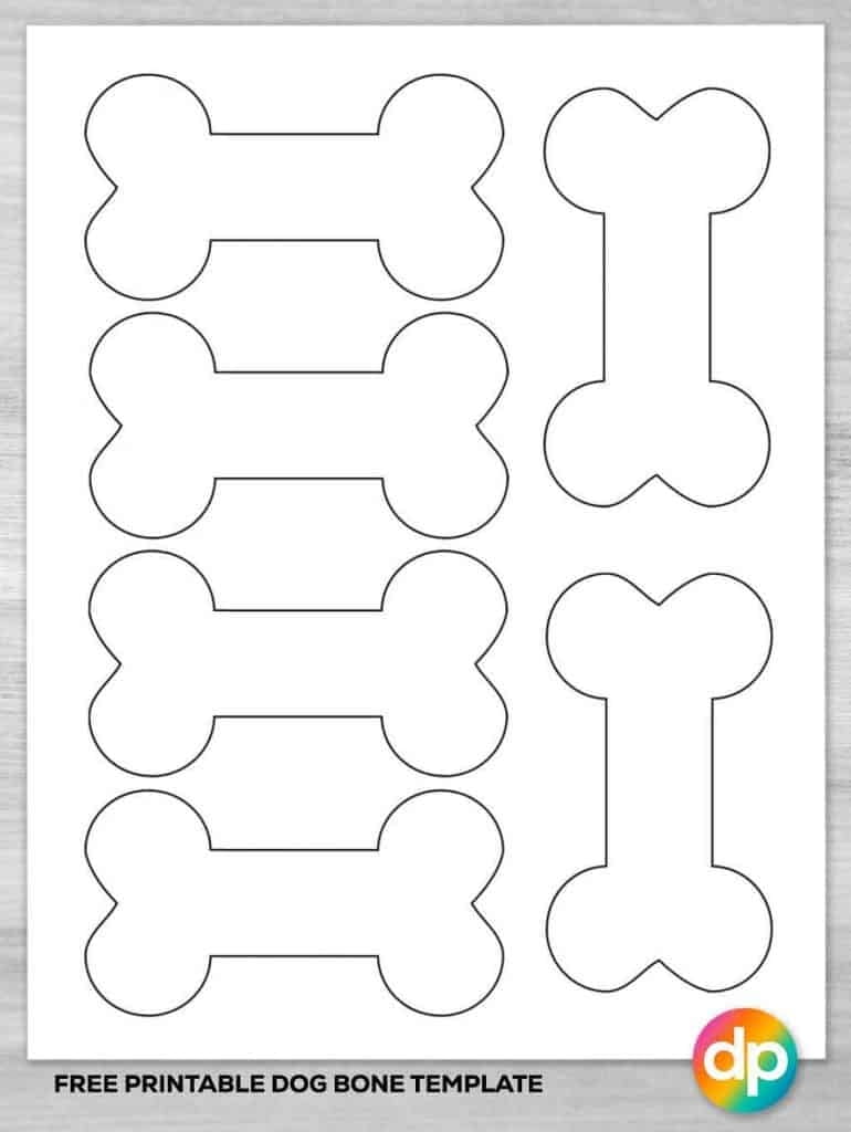 Printable Dog Bone Template Free Printable
