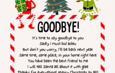Free Printable Elf On The Shelf Goodbye Letters Lola Lambchops