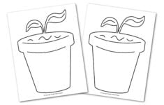 Free Printable Flower Pot Template Simple Mom Project