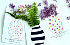 Free Printable Flower Vases That You Can Color For May Day Or Mother s Day Or Anyday