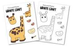Free Printable Giraffe Craft Template Giraffe Crafts Paper Crafts For Kids Safari Animal Crafts