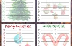 Free Printable Holiday To Do Lists Rose Clearfield