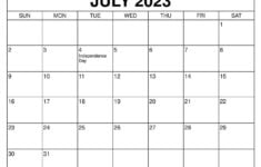 Free Printable July 2023 Calendar Templates With Holidays Wiki Calendar