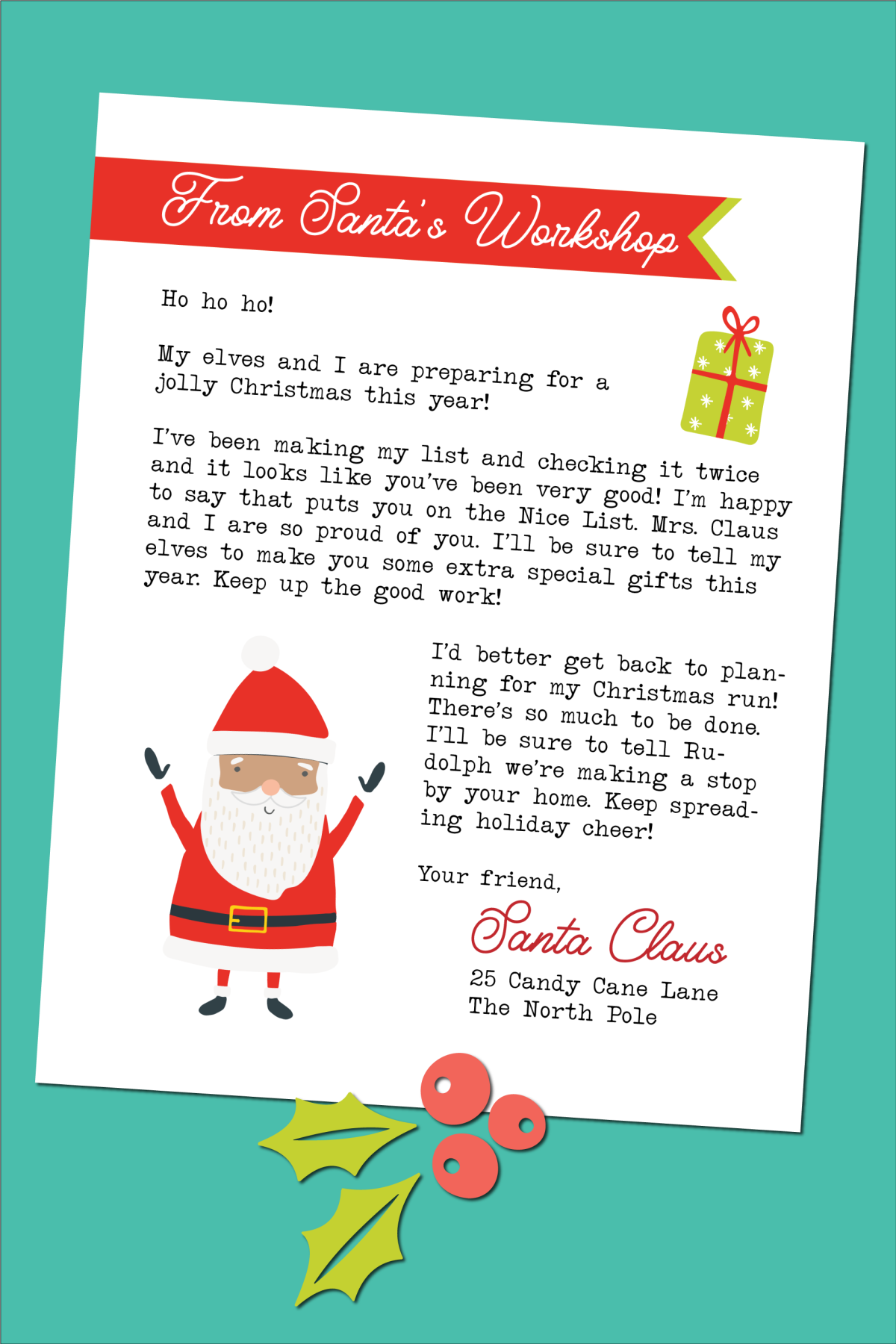 Free Printable Letter Explaining Santa Printable Templates by Nora