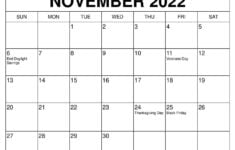 Free Printable November 2023 Calendar Templates With Holidays Wiki Calendar