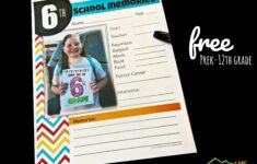 FREE Printable School Memory Book with Pdf Template