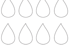 Free Raindrop Template 1 PDF 1 Page s Flower Templates Printable Free Printable Crafts Umbrella Template