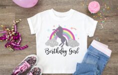 Free Unicorn SVG Birthday Girl Shirt Happiness Is Homemade