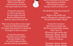 Frosty The Snowman Printable Lyrics Origins And Video